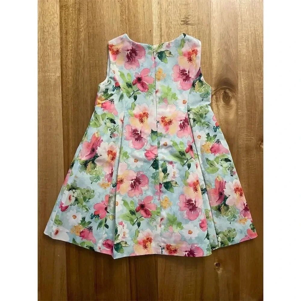 Mayoral Toddler Girls 3T Floral Sleeveless Knee Length Party Dress - Picture 4 of 4